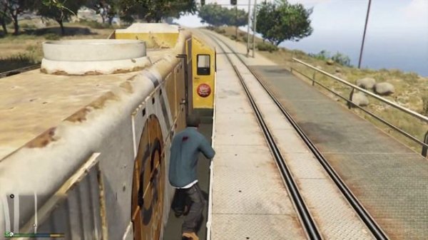 Как угнать поезд в GTA 5 (Train hijacking in GTA 5)
