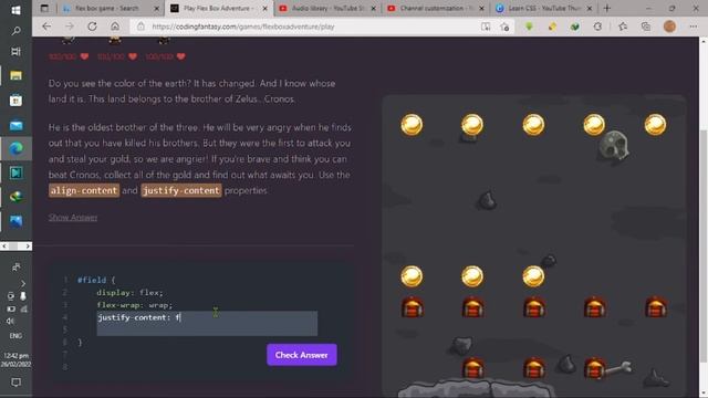 Learn CSS Flexbox by Playing Simple Game | Flex Adventure Game | Part# 2 смотреть онлайн