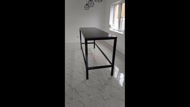 Барный стол из профильной трубы в стиле Лофт. смотреть онлайн