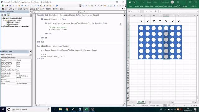 Connect 4 | Excel & VBA TUTORIAL смотреть онлайн