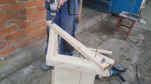 Садовая  качеля  из дерева своими руками)