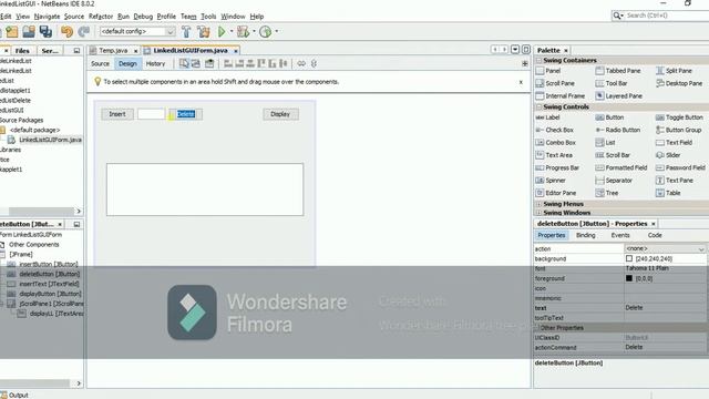 Java: Create LinkedList using GUI смотреть онлайн