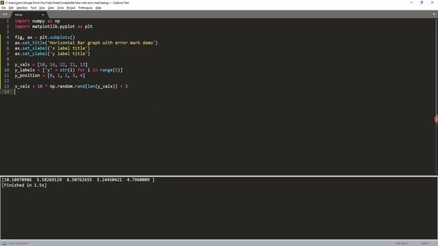 Matplotlib Tutorial | How to graph a Horizontal Bar Chart with error marks (Code included) смотреть онлайн
