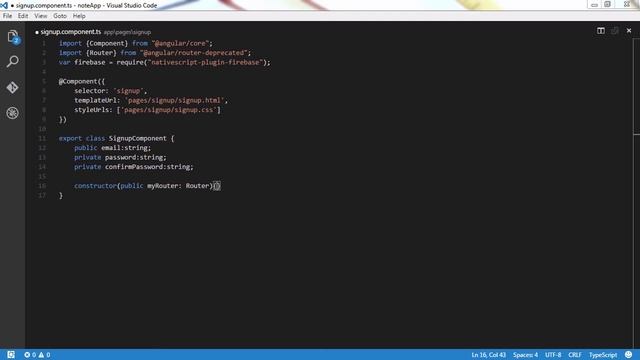 NativeScript Angular The Signup Page смотреть онлайн