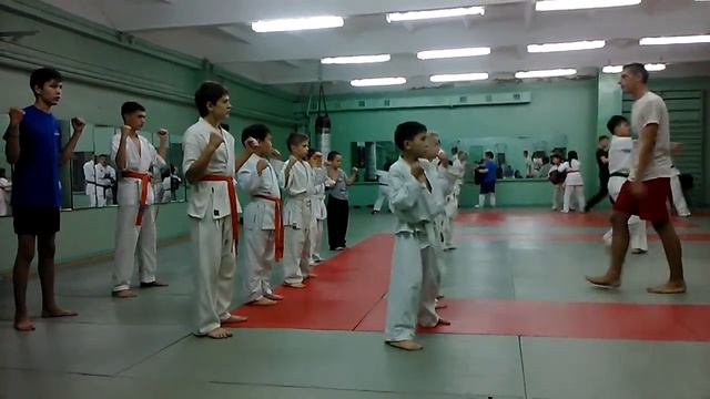 Клуб каратэ шинкиокушинкай "ХИССАЦУ", Темиртау. Тренировка.01 смотреть онлайн