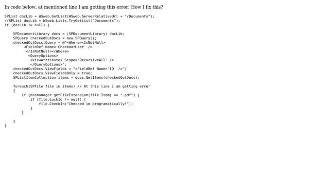 Unable to cast object of type 'Microsoft.SharePoint.SPListItem' to type... смотреть онлайн