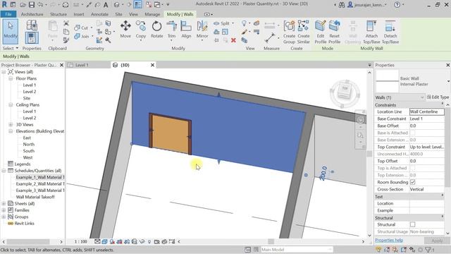 Internal and External #Plaster #quantity in Revit смотреть онлайн