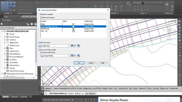 AutoCAD Feature Line & Quick Profile Export смотреть онлайн
