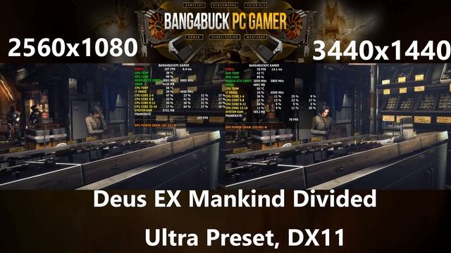 2560x1080 VS 3440x1440 Performance Comparison | GTX 1080 Ti | I7 5960X 4.4GHz