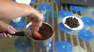 Шоколадная зеркальная глазурь для торта на желатине из какао порошка