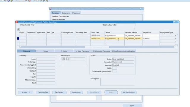 Create Mixed Invoice and payments - Oracle ERP Financials R12 смотреть онлайн