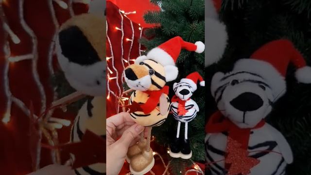 Мягкие фигурки "Новогодние тигрята" 19 см, новогодние сувениры символ 2022 года смотреть онлайн