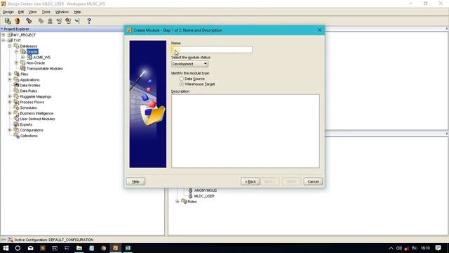 Creating target user and target module| Oracle 11g | TYBScIT DataWarehousing practical 4.1 смотреть онлайн