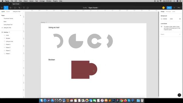 Figma Tutorial: Using Arc Tool & Boolean Operation смотреть онлайн
