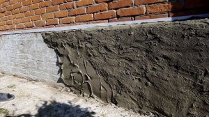 Подготовка и штукатурка цоколя для имитации камня