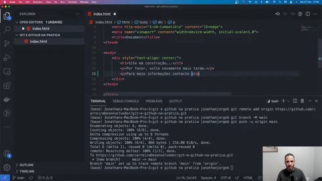 Git e Github na prática para Desenvolvedor Júnior - Tudo que você precisa Saber como Dev Iniciante! смотреть онлайн