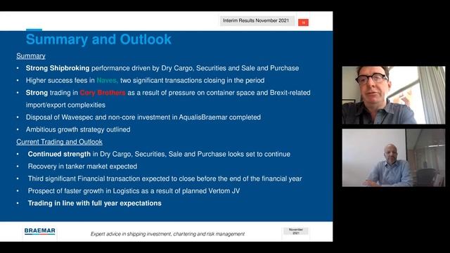 BRAEMAR SHIPPING SERVICES PLC - H1 Results Update