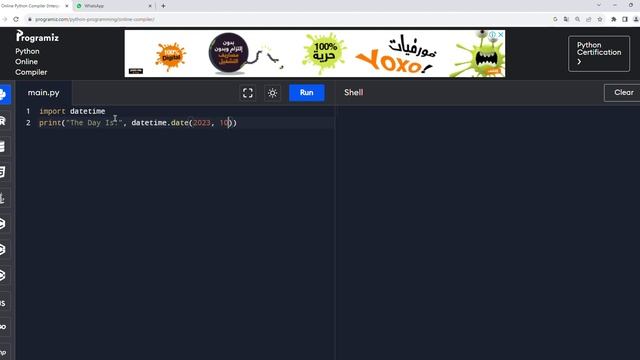 how to find the day of the week of any date using python смотреть онлайн