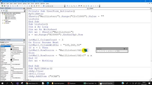 Excel VBA ile toplu mail gönderme programı смотреть онлайн