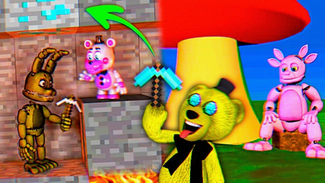 FNAF 17 МИНУТ СМЕХА ГРИФЕР ПЛЮШТРАП в МАЙНКРАФТЕ и АНИМАТРОНИК под ГРИБАМИ ФНАФ ЧЕЛЛЕНДЖ !!! смотреть онлайн