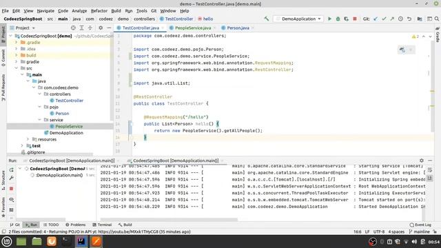 Spring Boot 5 - Service class with Dependency Injection смотреть онлайн