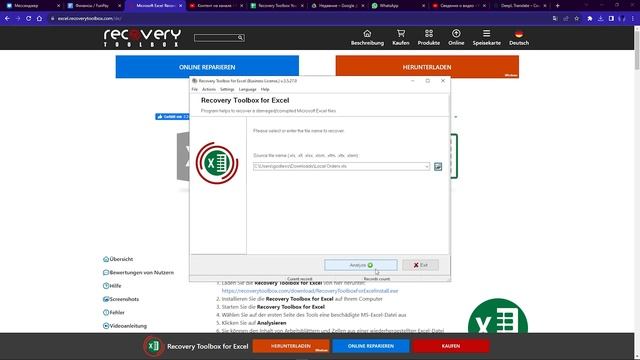 Recovery Toolbox for Excel - Wie es funktioniert смотреть онлайн