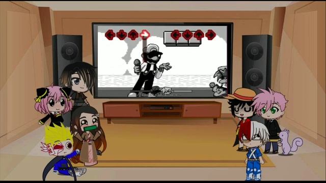 Friday night funkin' Anime reacts to VS Mario's Madness || anya & damian, lutffy, todoroki, nezuko смотреть онлайн