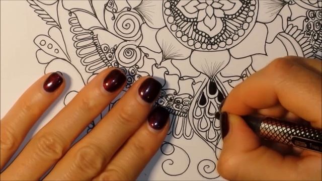 How to draw mandala (1) - Jak narysować mandalę (1) - zentangle, doodling смотреть онлайн