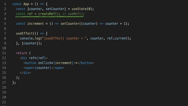 createRef, setRef, useRef и зачем нужен current в ref смотреть онлайн