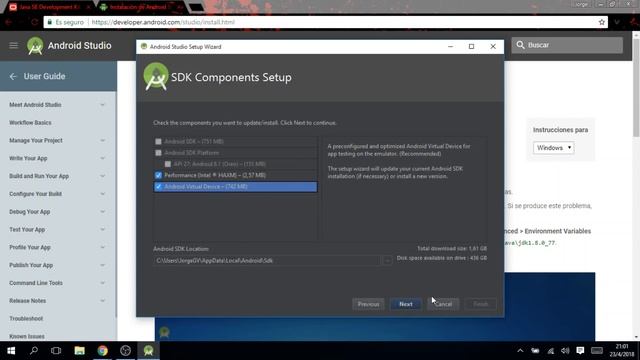 CÓMO DESCARGAR E INSTALAR ANDROID STUDIO & JAVA JDK 8 | Tutorial смотреть онлайн