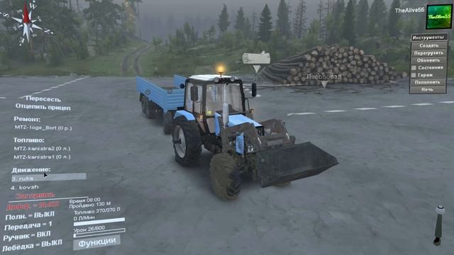 [Spintires] Обзор мода МТЗ 1221 смотреть онлайн