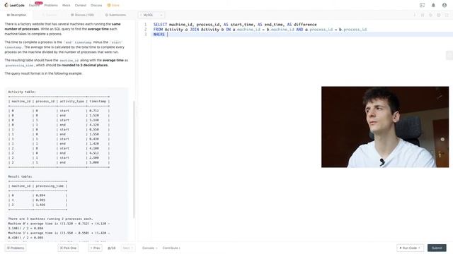 LeetCode 1661: Average Time of Process per Machine [SQL] смотреть онлайн