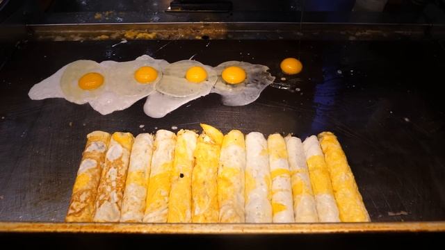 Egg Rolled Omelette Gimbap - Korean Street Food