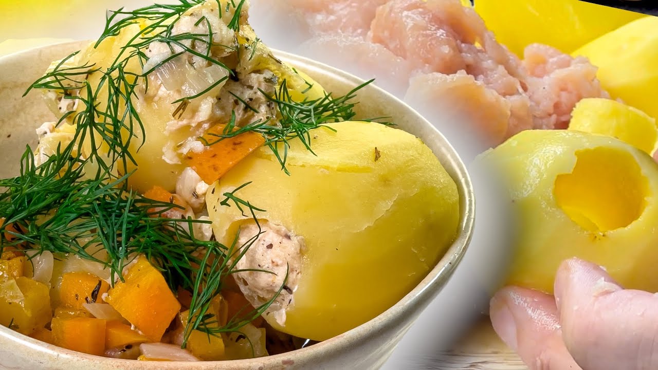Еда из 90-ых! Фаршированный картофель на большую семью! Быстро, вкусно и точка! смотреть онлайн