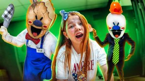 ПОБЕГ из НАСТОЯЩЕЙ ФАБРИКИ ЗЛОГО МОРОЖЕНЩИКА - 4! Кого ПЕРВЫМ НАКАЖЕТ РОБОТ Злого Мороженщика?