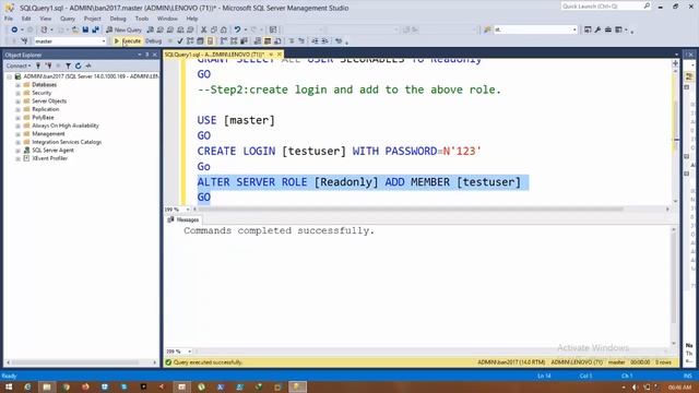 How To Create Read Only Server Role In SQL Server 2017 смотреть онлайн