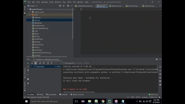 SELENIUM with PYTHON tutorials || Demo - 2 || by Mr. Nikhil Raju On 16-04-2021 @8PM IST смотреть онлайн