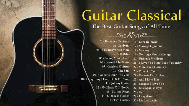 TOP 30 GUITAR MUSIC CLASSICAL - The Best Guitar Songs of All Time - Guitar Classical смотреть онлайн