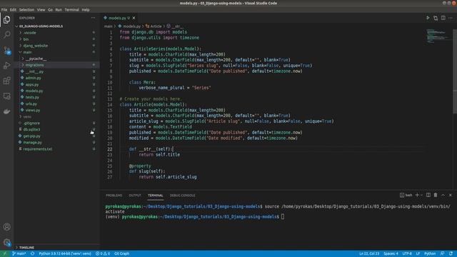Django Tutorial - Creating first models in Django website #3 смотреть онлайн