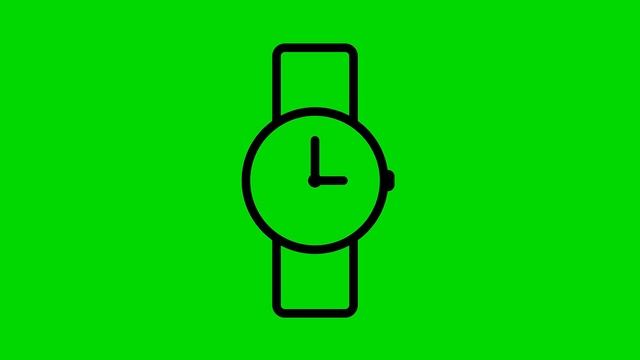 Animated Watch Icon on Green Screen With Pop-up Sound смотреть онлайн