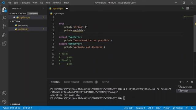 Python Tutorial: Error Handling | Try-Except-Finally смотреть онлайн