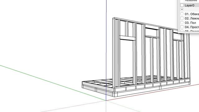 Проект каркасного сарая 3х6