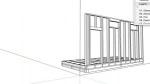 Проект каркасного сарая 3х6