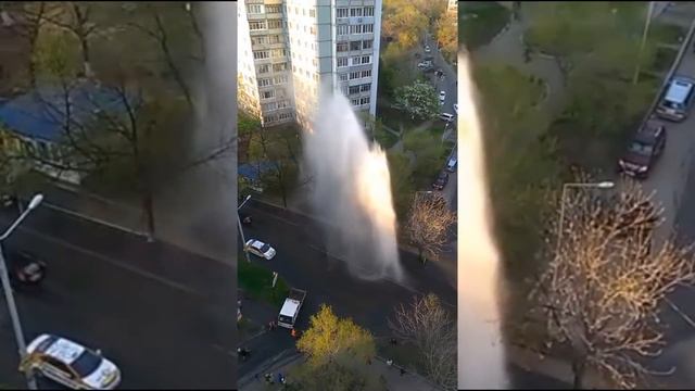 15 метровый фонтан воды на кирова/ 15 meter water fountain in Vladivostok смотреть онлайн