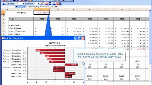 How to Create a Scatter Plot from a Tornado Graph in @RISK смотреть онлайн
