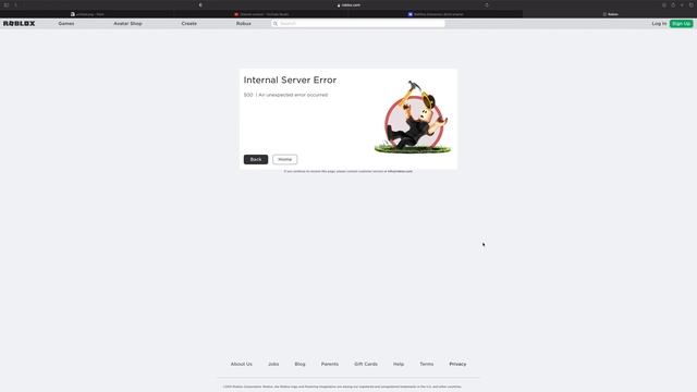ROBLOX ERROR 500 смотреть онлайн