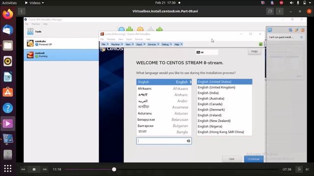 VirtualBox Create CentOS Stream 8 VM Part-08 | Install centos on virtual machine смотреть онлайн