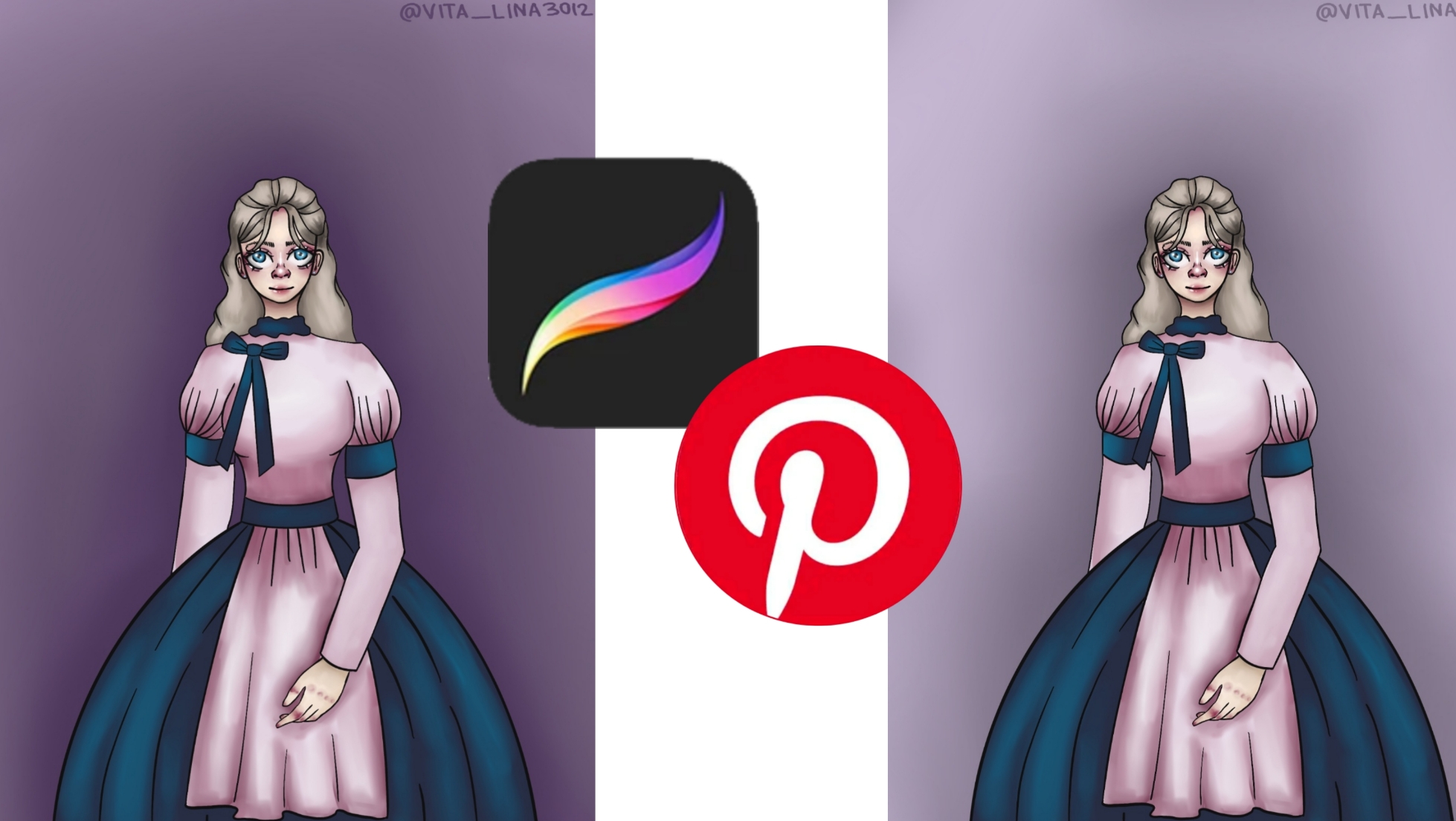 🎨Рисую персонажа с помощью Pinterest🎨 смотреть онлайн