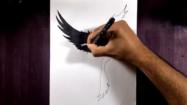 Drawing girl with marker pen ★ Black and white drawing ★ Marker pen ★ Tattoo 10 ★ Art Azad смотреть онлайн