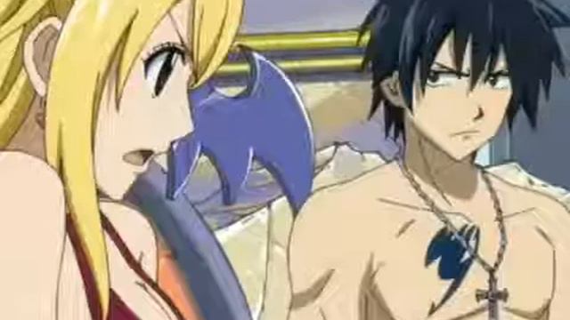 Нацу и Люси Vs Грей и Люси